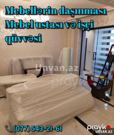 Yüklərin daşınması mebel daşınması — Bakı