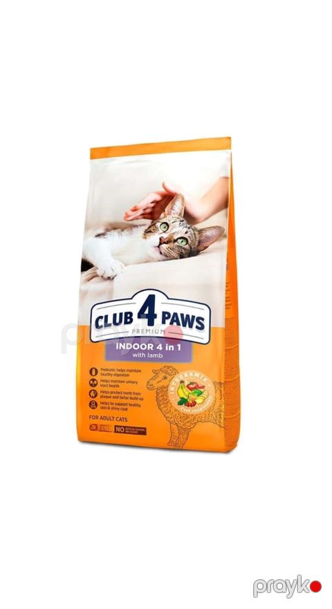 Quru yem Club 4 Paws yetkin pişiklər üçün qoyun əti ilə, 1 kq çəki ilə — Bakı