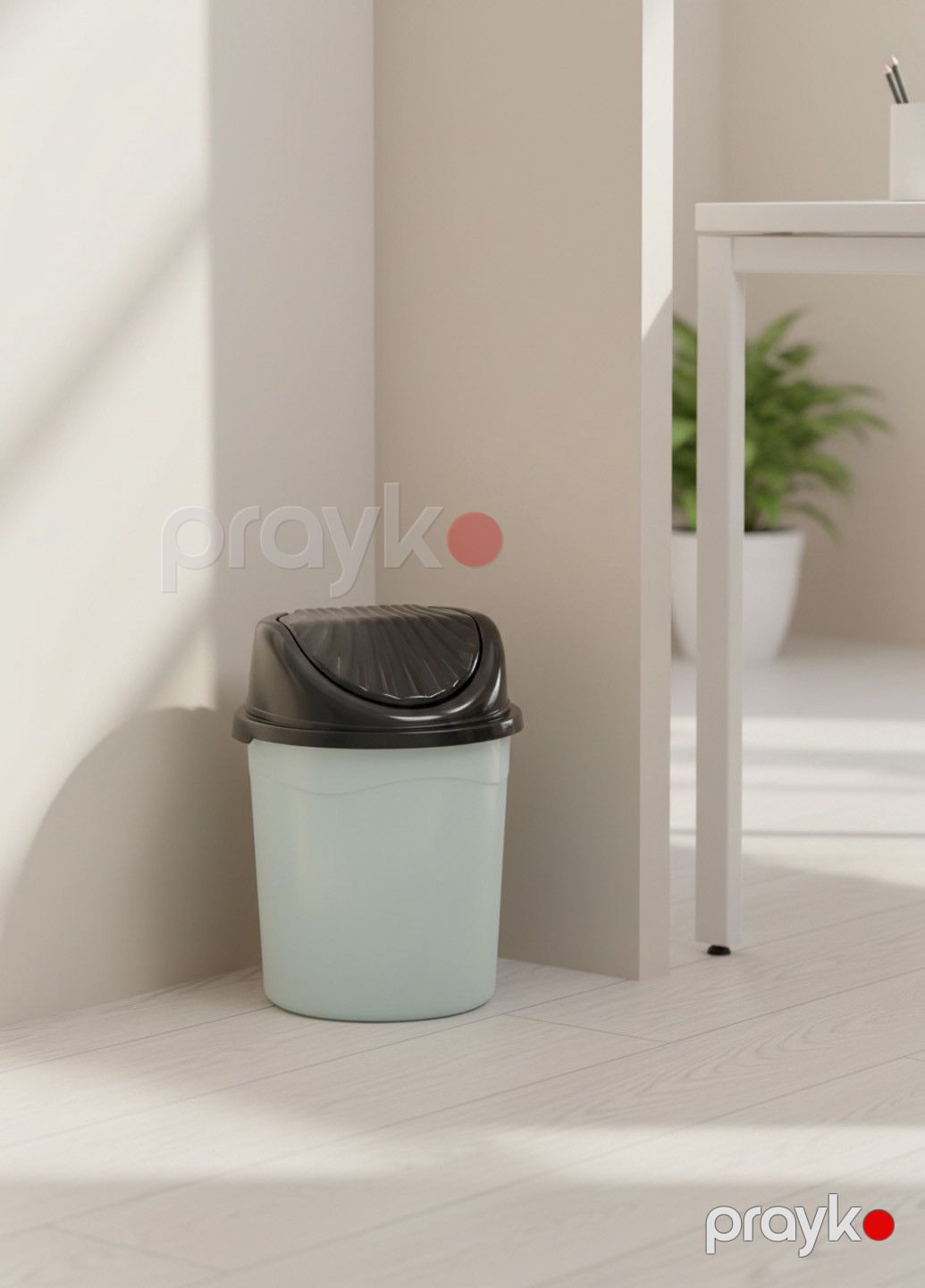 Zibil qabı 6128, plastik, boz, 1.7 l — Mallar, Bakı (2)
