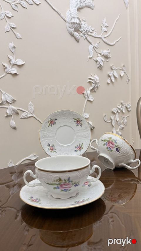 Çay dəsti, rəng - Ağ, Farfor, Çexiya — Bakı
