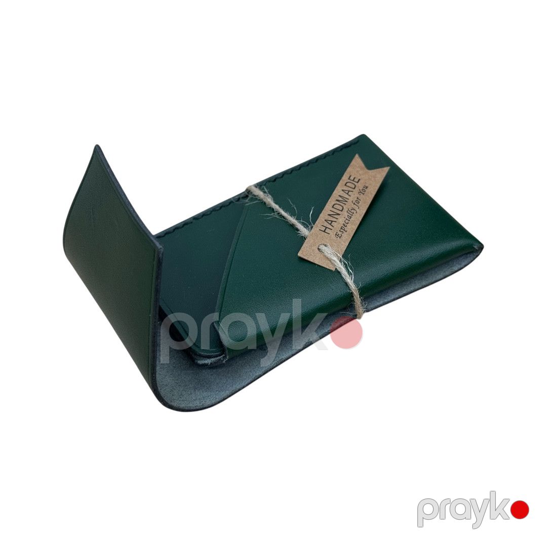 Pul kisəsi F90, dəri, yaşıl, 6.5x9.7 sm — Mallar, Bakı (3)