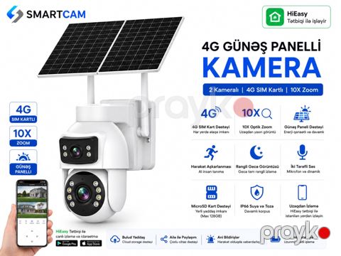 Günəş panelli 10x optic zoom kamera — Bakı