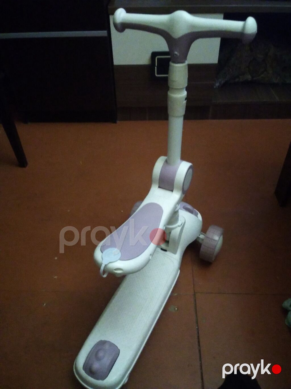 Uşaq skuter–roller (3 təkərli) - Rəng: ağ-bənövşəyi tonlarda - Ön — Mopedlər və skuterlər, Bakı (2)