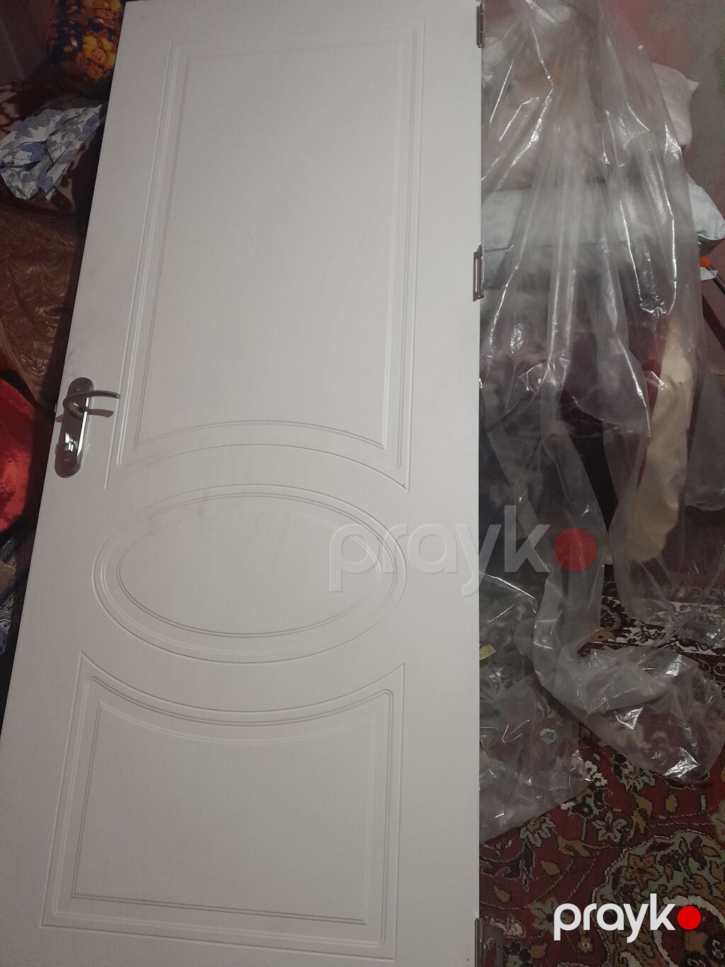 Ağ rəngli otaq qapısı - Material: MDF/taxta əsaslı, hamar boya örtüyü — Pəncərələr, qapılar, balkonlar, Bakı (2)