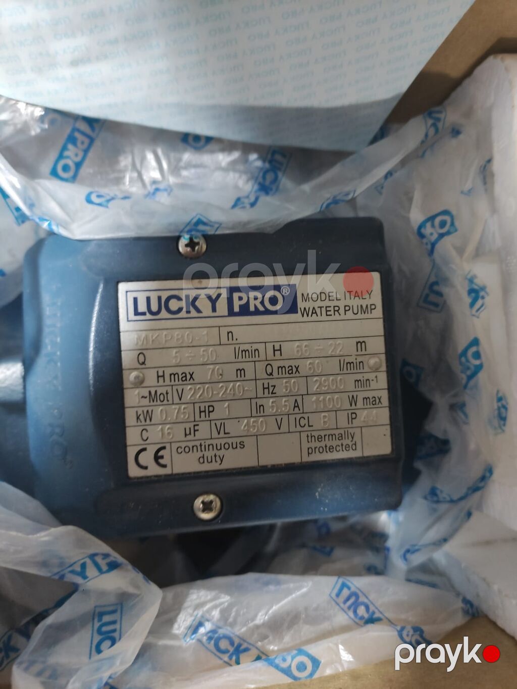 Lucky Pro MKP80-1 su nasosu Texniki göstəricilər: - Brend/model — Su nasosu, Digah (4)