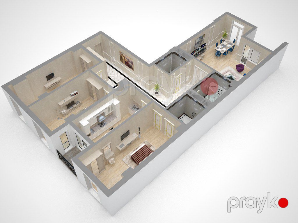 Satılır 4 otaqlı yeni tikili 217 m² — Mənzil, Bakı (8)