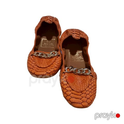 Qadınlar üçün yumru burun baletkalar Rollbab CL24063, qəhvəyi, təbii dəri, ölçü 40 — Bakı
