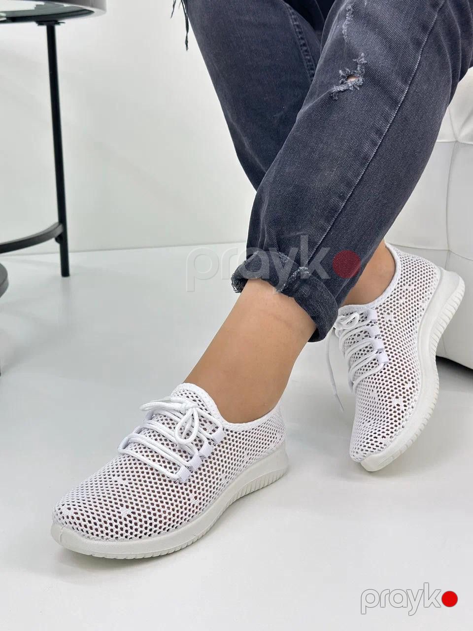 Qadınlar üçün slipon w-150-2, ağ, parça, ölçü 39 1.3 — Mallar, Bakı (3)