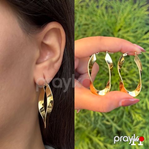 Qadın sırğaları Luxe Spiral — Bakı