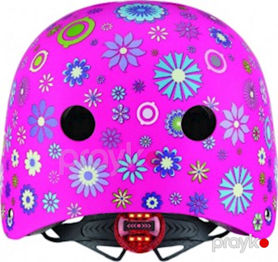 Uşaq qoruyucu dəbilqə Globber Elite Lights Flowers fənər ilə 48-53 sm (XS/S), çəhrayı — Mallar, Bakı (2)