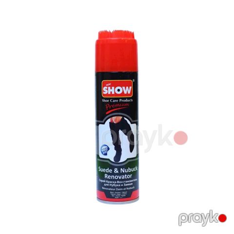 Rəngin bərpası üçün boya Show Premium, zamşa dəri üçün, nubuk, qara, 250 ml — Bakı