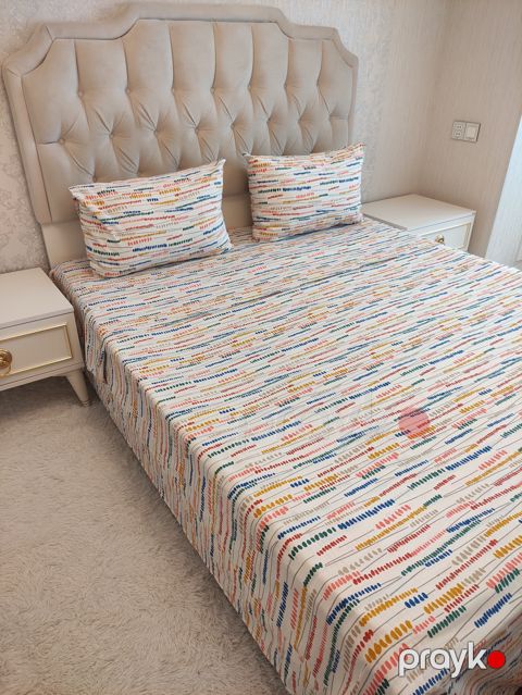 Yataq dəsti Bright Spectrum, ikinəfərlik, pambıq, yorğan üzün 200x220 sm, mələfə 240x260 sm, yastıq üzü 50x70 sm/2 əd, rəngbərəng — Bakı