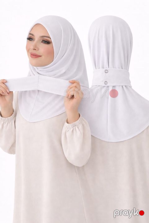 Hicab qadınlar üçün HM01, trikotaj, ağ — Bakı