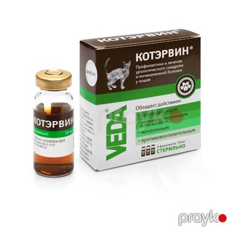 Сövhər Veda Котэрвин pişiklərdə uroloji sindrom və urolitiyazın müalicəsi, 10 ml, 3 əd — Bakı