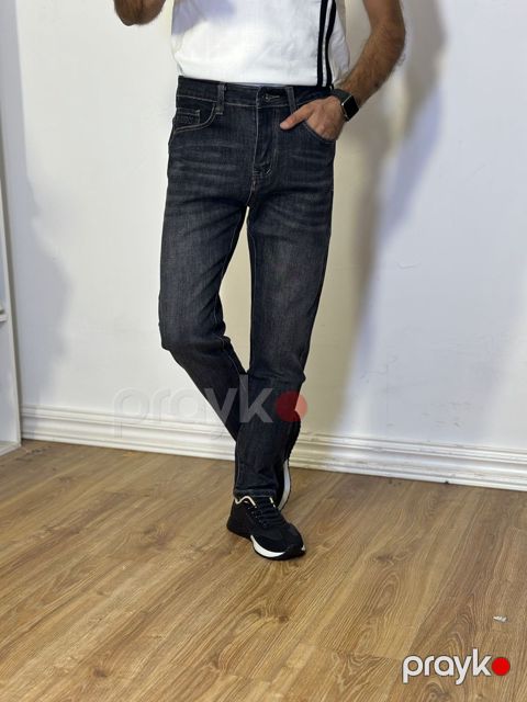 Kişilər üçün düz cins TCS_2303, göy, pambıq, ölçü 30 — Bakı