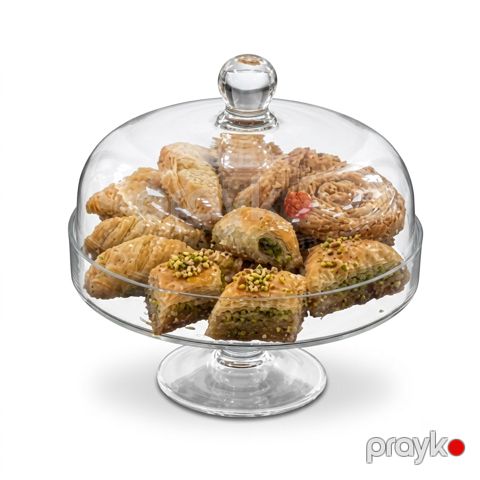Şirniyyat qabı 2573814, şüşə, şəffaf, 20 sm — Bakı