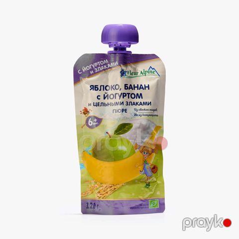 Püre Fleur Alpine Alma Banan yoqurt ilə, 120 q — Bakı