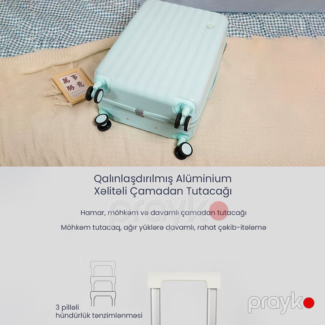 Çamadan 4 təkərli CMDL005, ABS-plastik, 72 sm, mavi — Çamadanlar, Bakı (2)