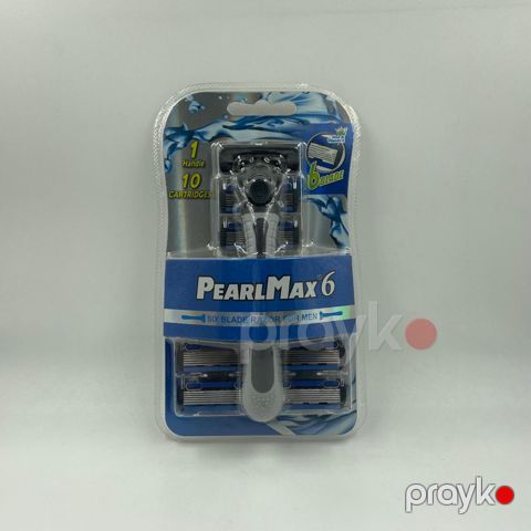 Təraş üçün ülgüc PearlMax 6 Blade Razor for Men, 1 tutacaq + 10 kartriclər — Bakı