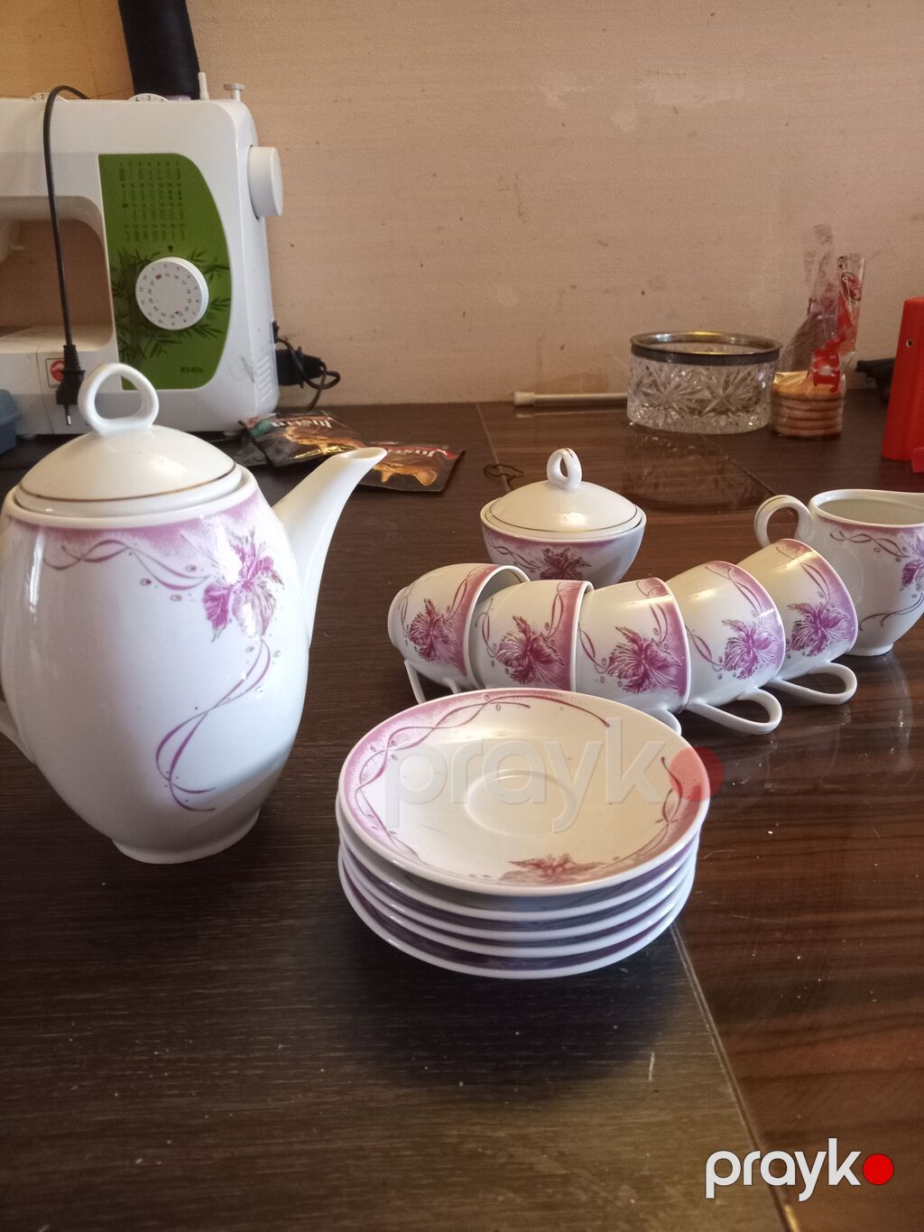 Çay dəsti, rəng - Ağ, Farfor — Süfrə qabı, Bakı (2)