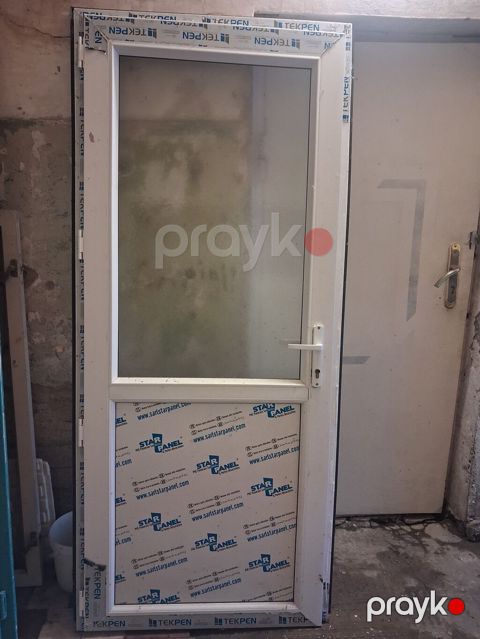 PVC giriş/qapı bloku - Material: Ağ rəngli PVC (profil üzərində — Bakı