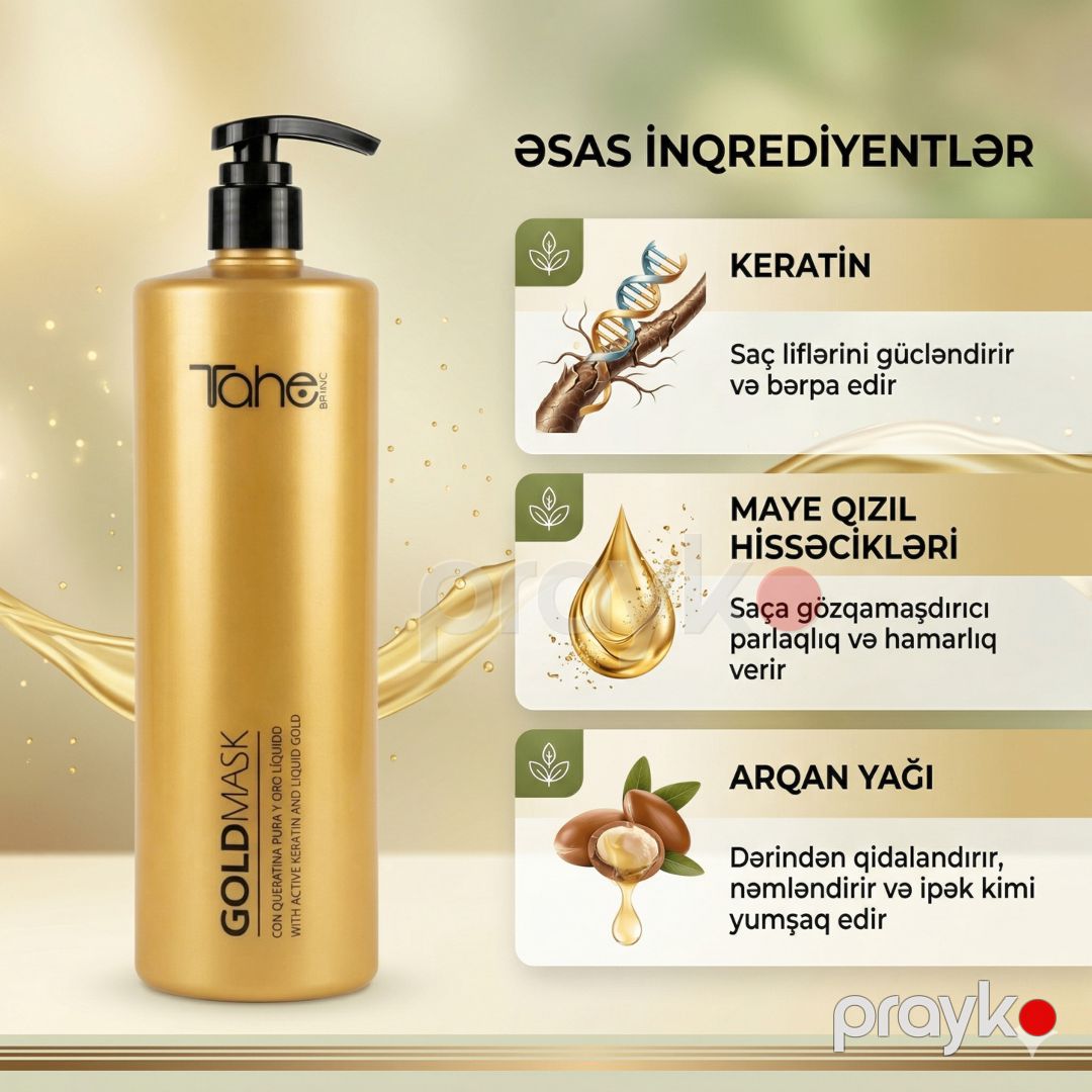 Saç üçün maska Tahe Botanic Gold 1000 ml — Mallar, Bakı (2)