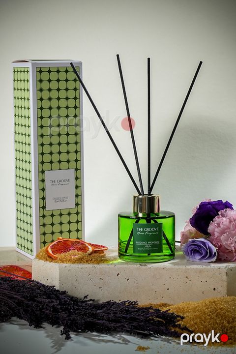 Aromatik diffuzor The Groove Green Square Floral Mandarin ELE.10.102.100, 100 ml, məhsul çeşiddə — Bakı