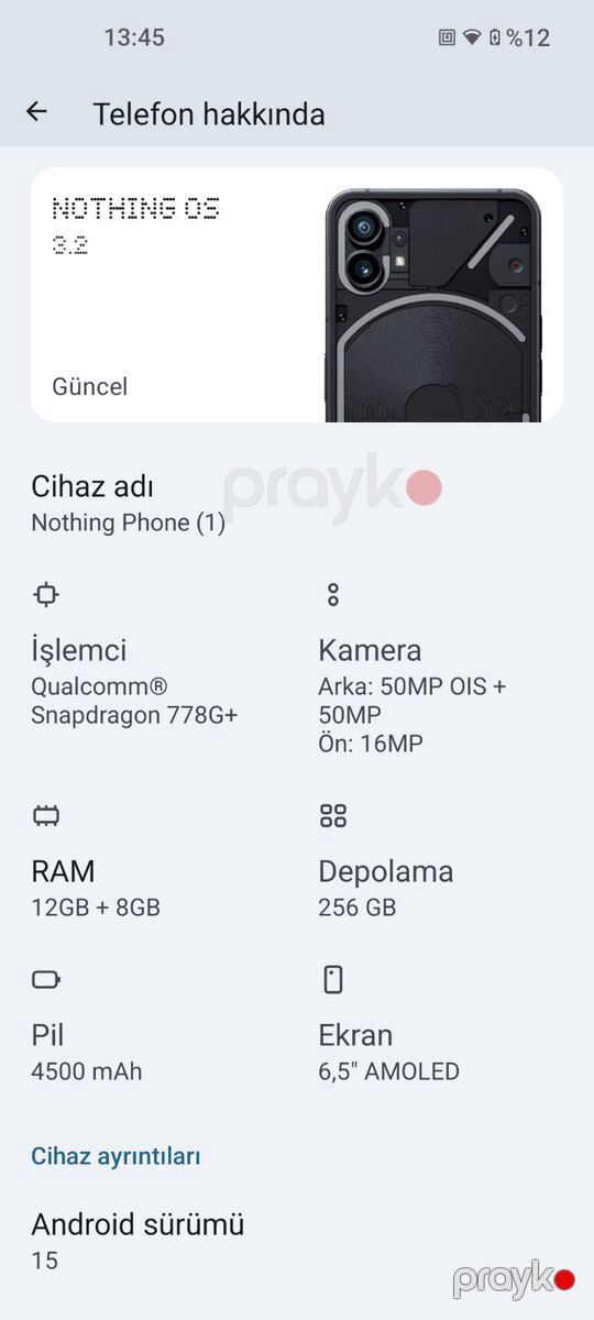 Nothing Phone (1) Black 256GB/12GB — Smartfonlar, Bakı (9)