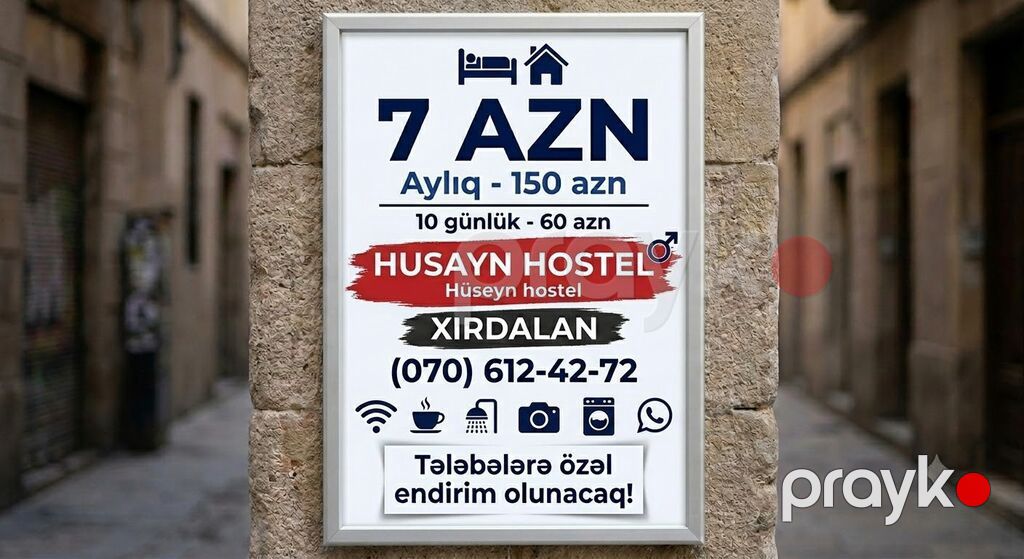 Hüseyn Hostel – Xırdalan Qiymətlər: - Gündəlik: 7 AZN - 10 günlük: 60 — Mənzil, Xırdalan (2)