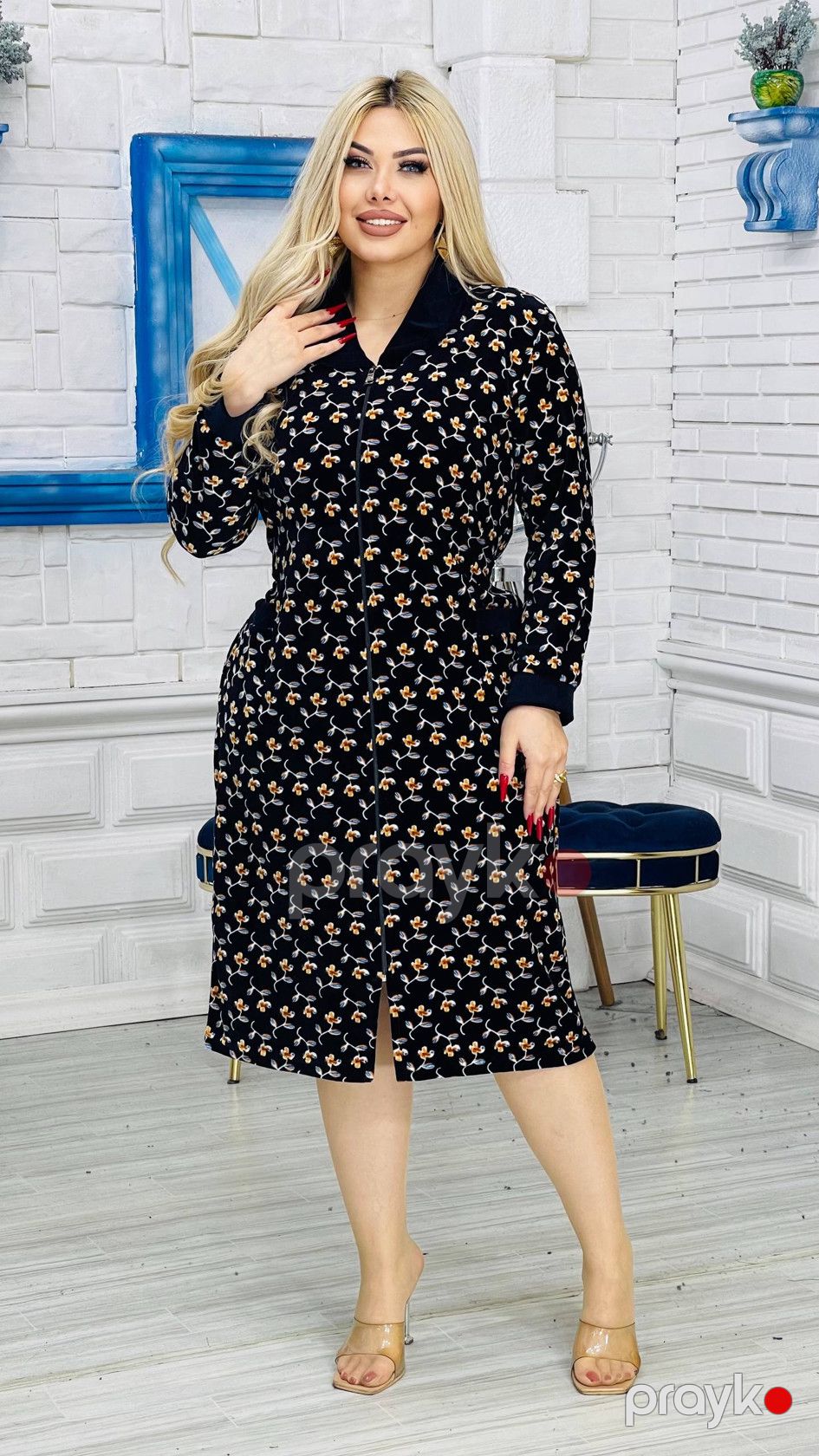 Ev xələti No brand, Qara, Velür, 5XL — Mallar, Bakı (3)