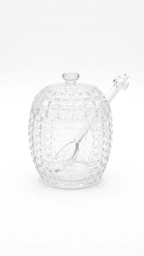 Mürəbbə qabı 36776677, şüşə, şəffaf, 14x8 sm — Bakı