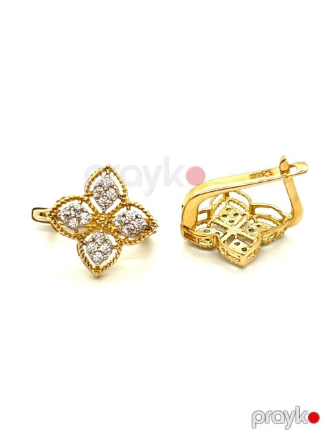 Qadın sırğası, qızılı, sirkonium VJ126534 — Bakı