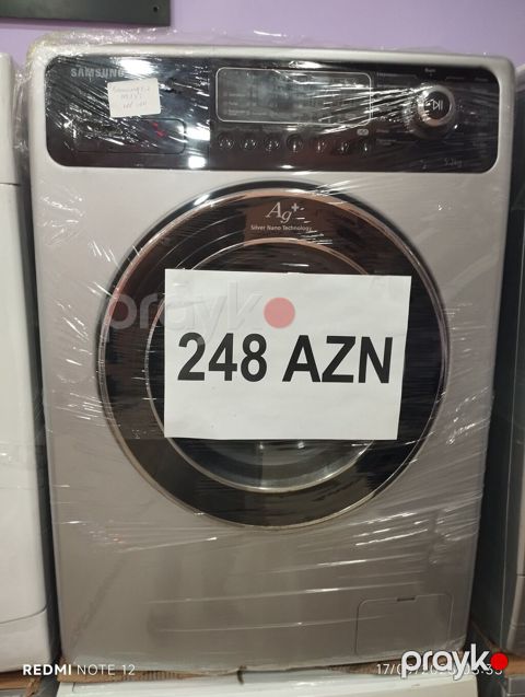 Samsung paltaryuyan maşın - Ön yükləməli model, gümüşü/boz korpus — Bakı