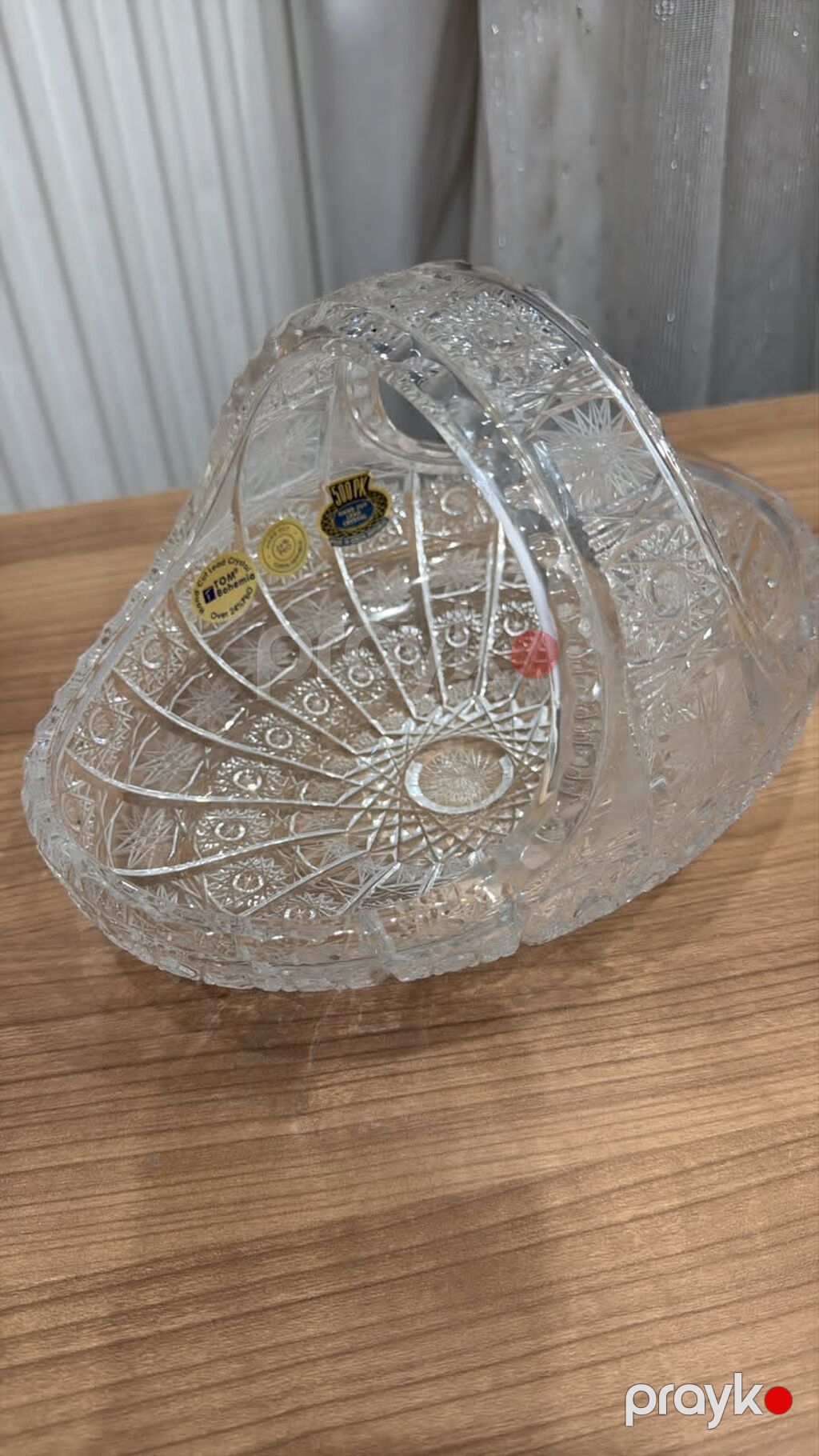 Kəpənək formalı şüşə/kristal səbət qab Material: qalın şüşə – kəsim — Süfrə qabı, Bakı (3)