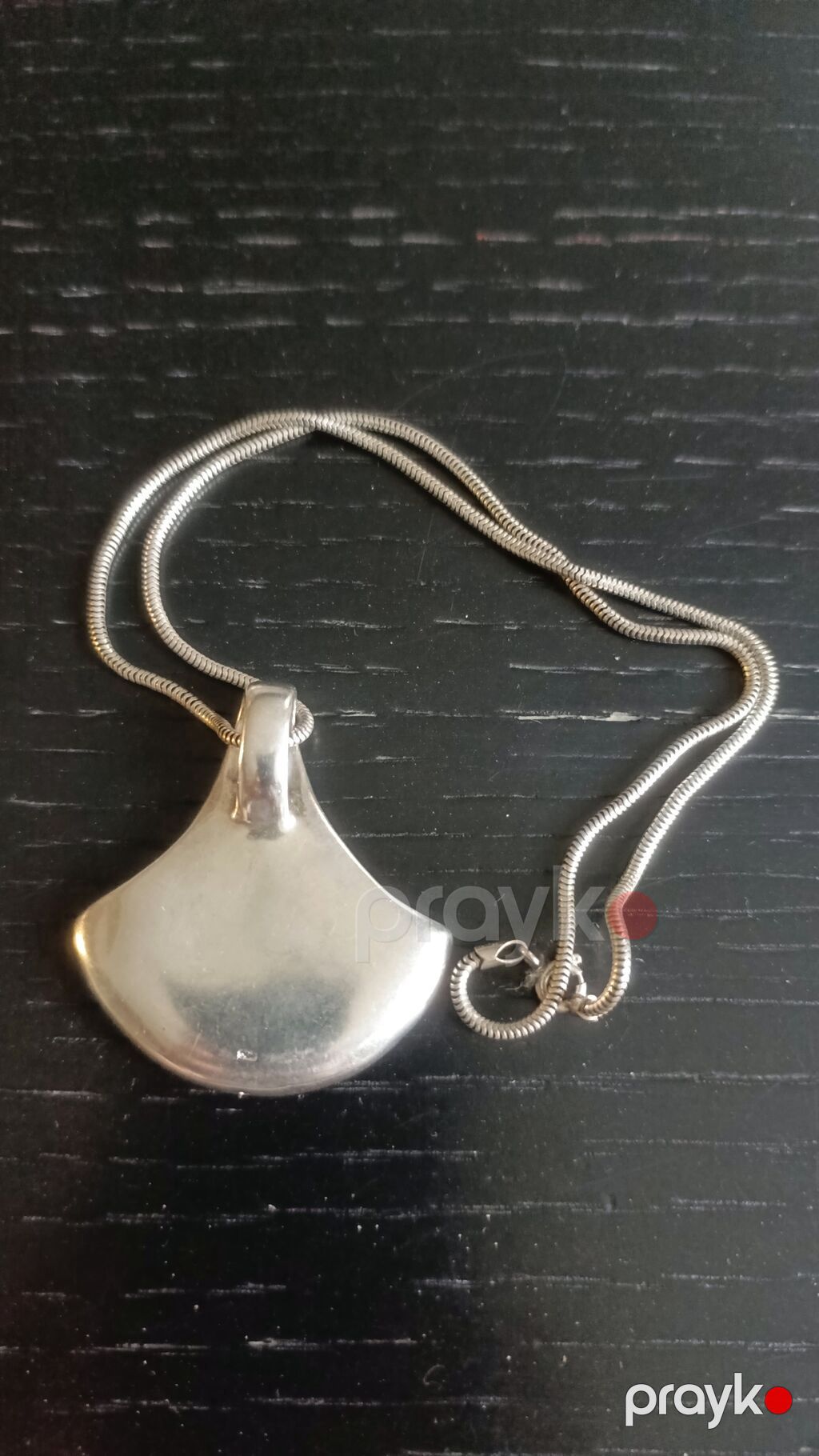 925 gümüş kolye - Material: 925 ayar gümüş (asma hissənin arxa — Dəbilqə, Fatmayı (2)