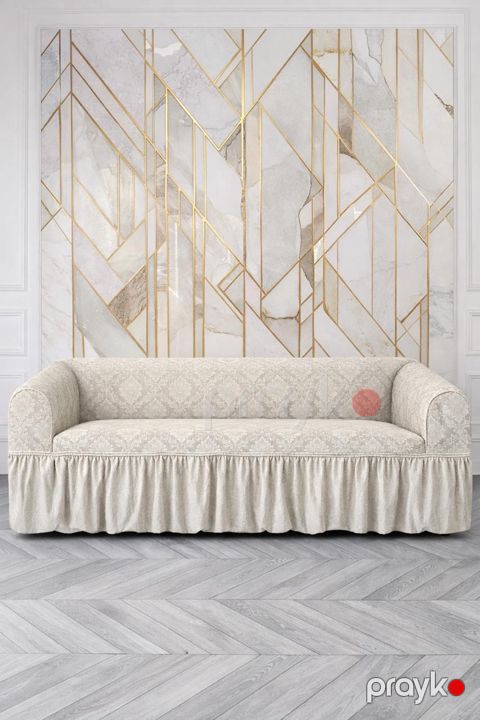Divan örtüyü SH1, jakkard, bej — Bakı