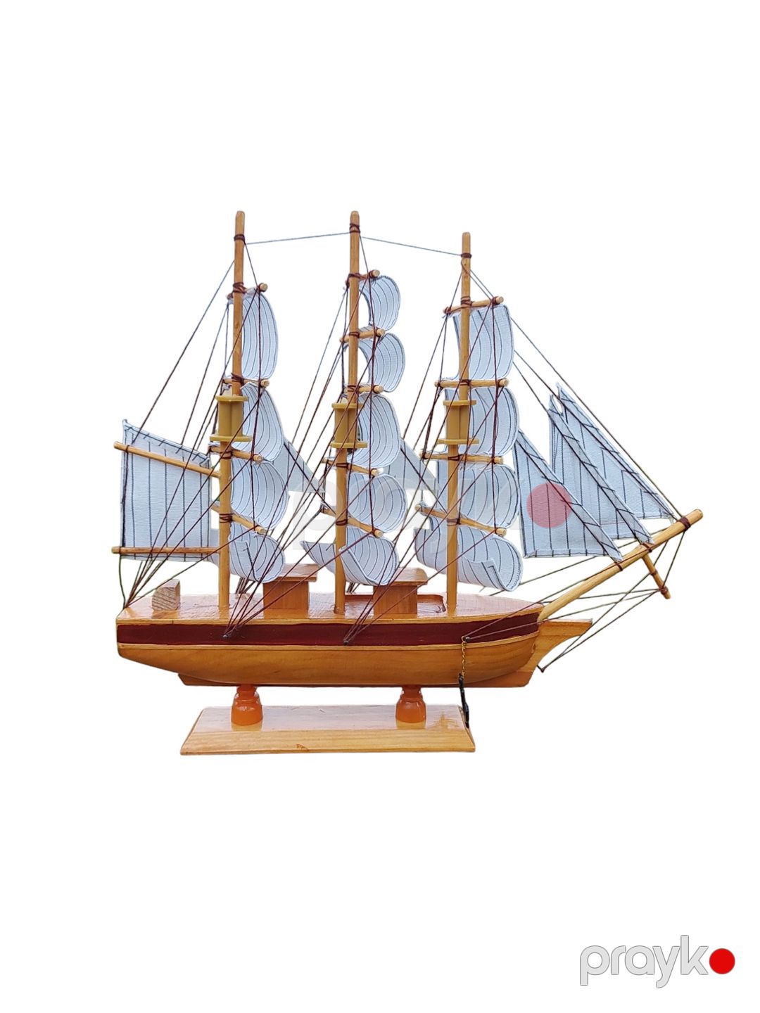 Gəmi maketi F35-ag-348, taxta/parça, ağ/qəhvəyi, 39x6x35 sm — Mallar, Bakı (3)