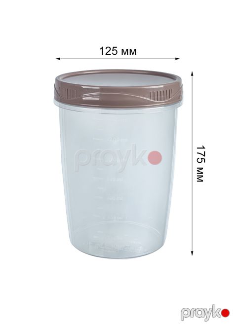 Saxlama qabı Starsplast, plastik, 1500 ml, şəffaf/qəhvəyi 125x175 mm — Bakı