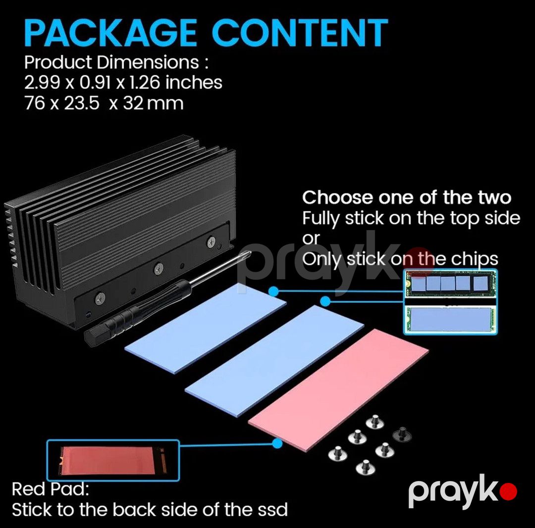 M2 SSD NVMe Soyutma Radiator Heatsink — Kompüterlər və noutbuklar, Sumqayıt (5)
