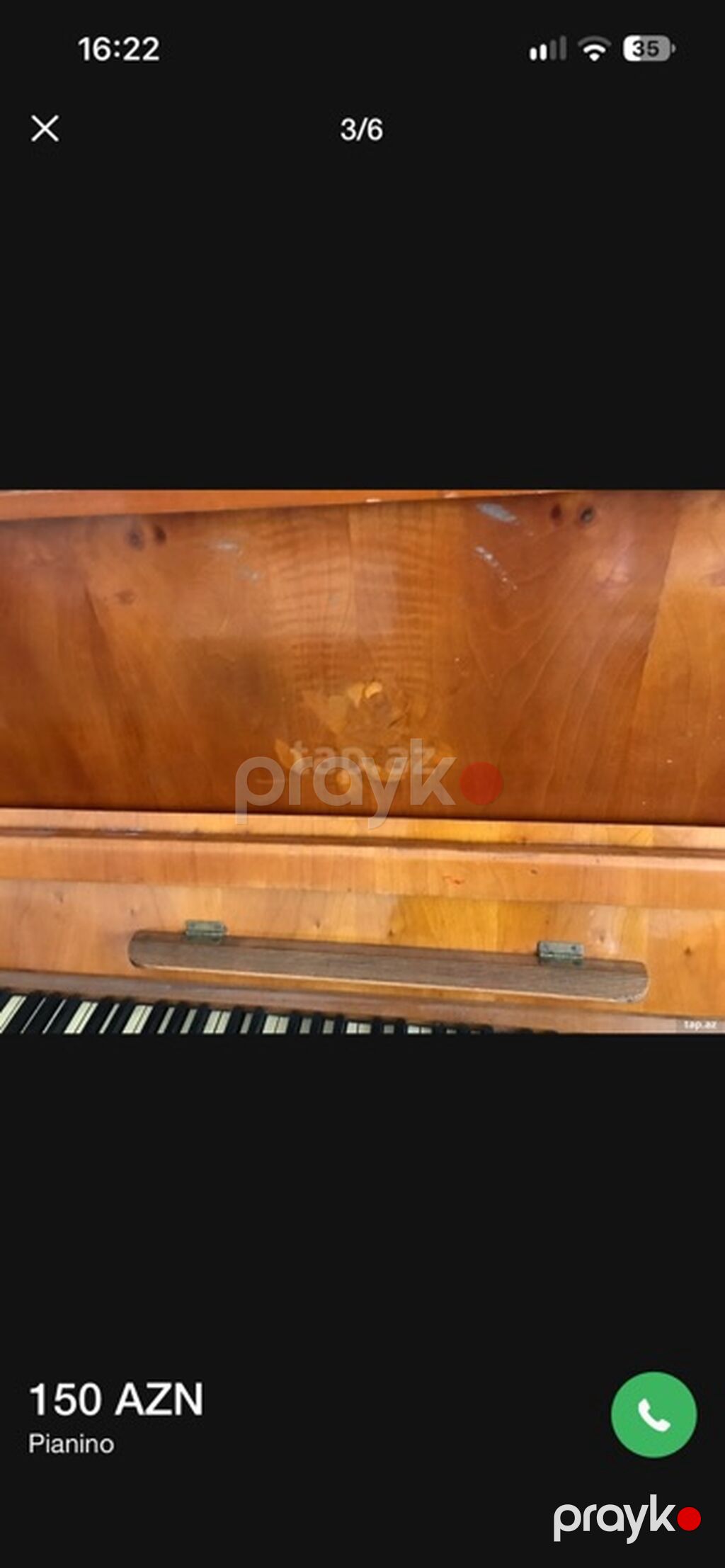 Pianino – dik modellə, klassik taxta korpuslu. - Korpus: cilalanmış — Pianino və digər klaviş alətləri, Xırdalan (4)