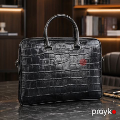 Çiyin çantası kişilər üçün 50894967, qara, təbii dəri, 30x38 sm — Bakı