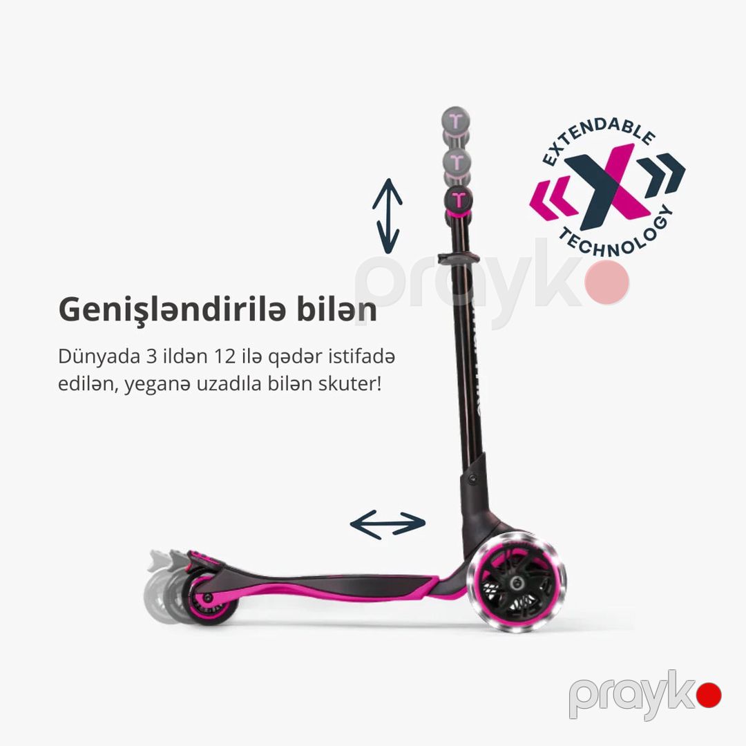 Uşaq skuter Smartrıke Xtend Ride-on Çəhrayı — Mallar, Bakı (2)