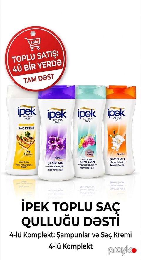 Şampun və balzam Ipek Saf İpek Ozu, 4x480 ml — Bakı