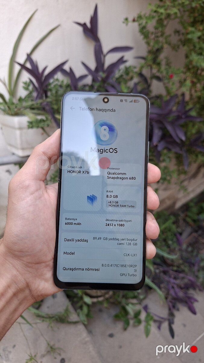 Honor X7b Emerald Green 128GB/8GB — Smartfonlar, Bakı (2)