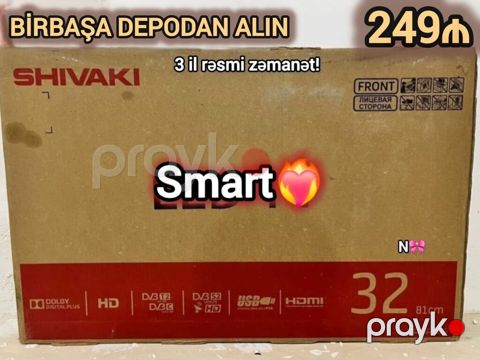Satılır:*Birbaşa anbardan yeni model smart tv 249₼* Qeyd:*82 ekran* — Bakı