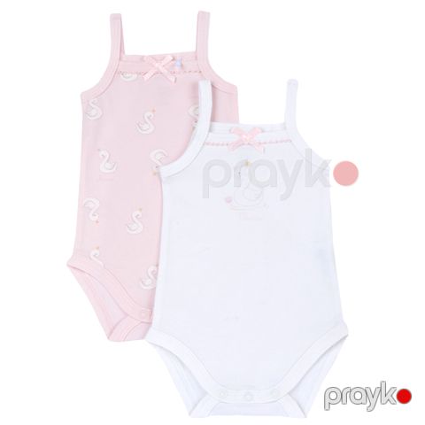 Qızlar üçün 2 ədədli bodi dəsti Chicco 9011692000000-11, rəngbərəng, pambıq/elastan, ölçü 6 ay — Bakı