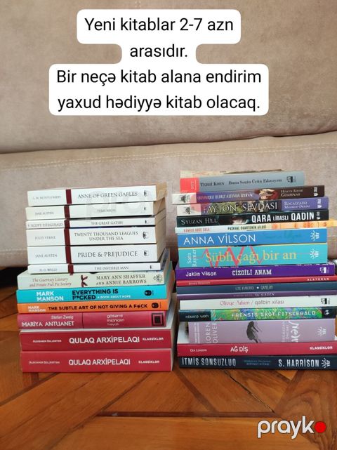 Kateqoriya: Kitablar (yeni və 2-ci əl), müxtəlif janrlar her birinin — Bakı