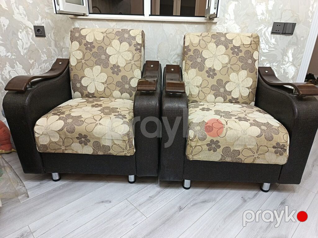 Qonaq otağı üçün dəst: açılan divan və 2 ədəd kreslo - Rənglər — Yumşaq mobilya dəstləri, Bakı (3)