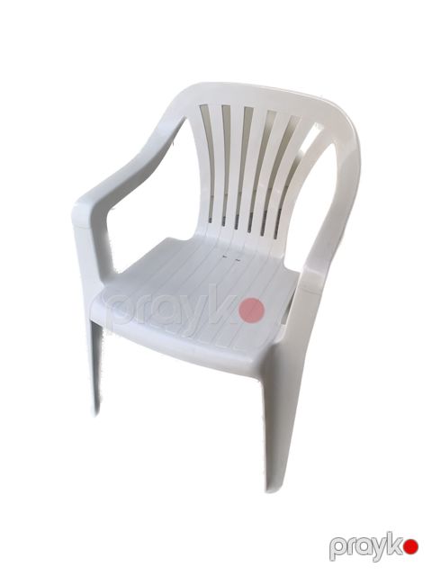 Bağ üçün stul, Plastik, Ağ, 55x82 sm — Bakı