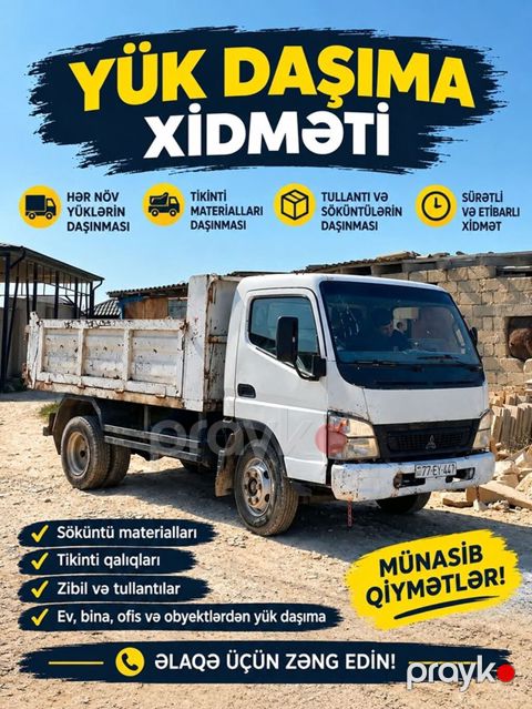 Yükdaşıma xidməti - Hər növ yüklərin daşınması - Tikinti — Masazır